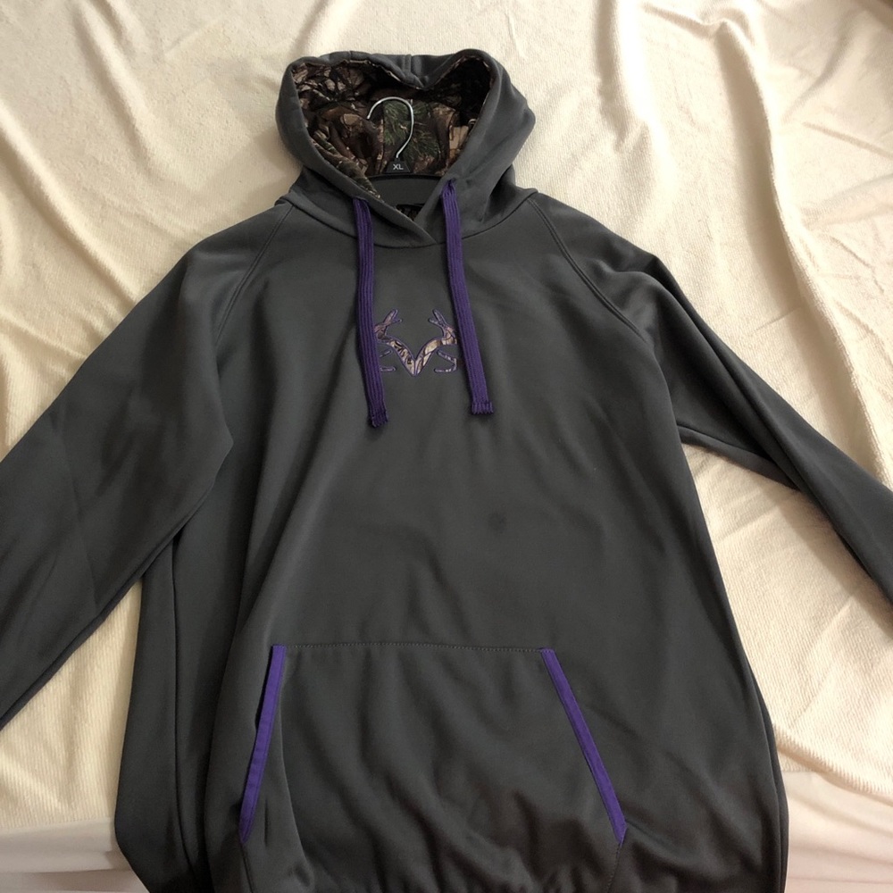 Purple/grey/Camo Realtree Hoodie